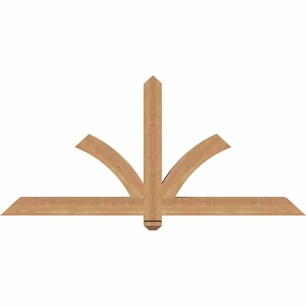 Ekena Millwork Redmond Smooth Timber Gable Bracket, Western Red Cedar, 60"W x 27"H x 3 1/2"D x 3 1/2"F, 11/12 Pitch GBW060X27X0404RED00SWR - main